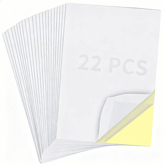 CCOCC 22 Sheets Clear Double Sided Adhesive Tape Sheets for Craft,Sticky Tumbler Tape Wide Large Double Sided Tape Sheets for Diy Art,Craft,Home Decorative Tape