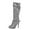 Grey, variant on Boots for Women,Elegant Retro Knee-High Leather Boots for Women with Comfortable Flat Heel Design and Warm Mid-Calf Winter Footwear,Knee High Boots Women,Grey6.5
