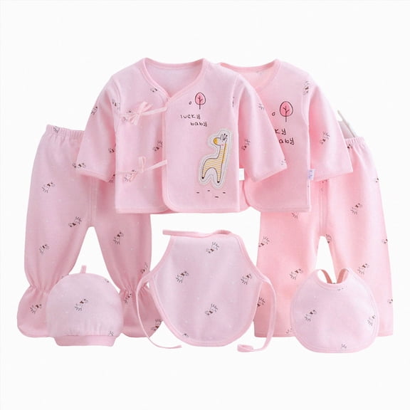 XZNPDUCQ 5PCS Newborn Preemie Newborn Baby Boy Girl Clothes UnisexNewborn Baby Outfits Tops Hat Pants Gifts Comfort Soft Cotton Clothes Gifts Shower Gift Set