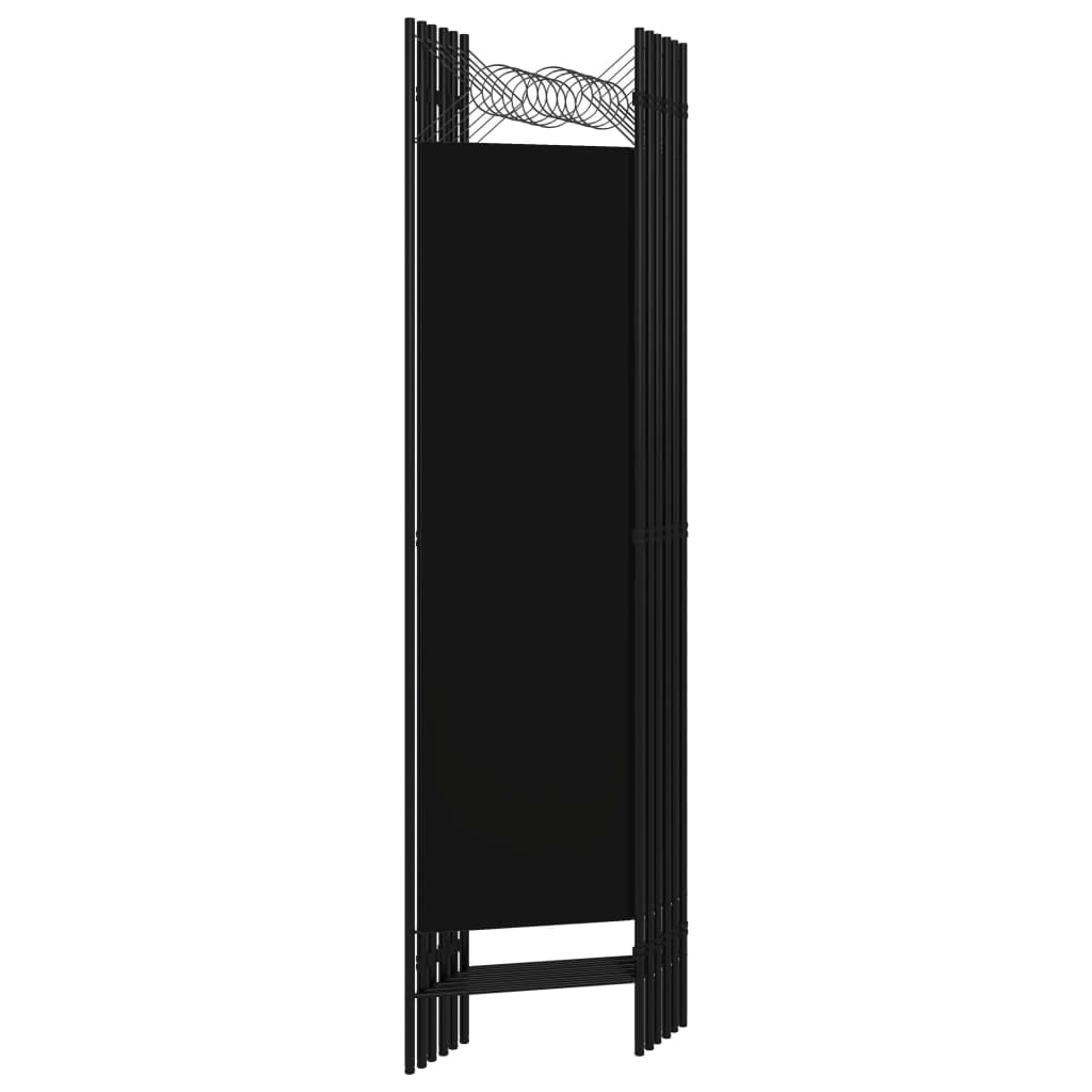vidaXL 4-Panel Black Freestanding Folding Room Divider 63"x70.9"