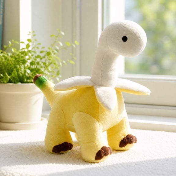 Adorable Banana Dinosaur Cute Fruit Stuffed Animal - Fun Collectible Plush for teens and Adult Collectors - Perfect for Decorating Rooms and Birthday Gifts - Yellow 10 Inches