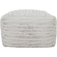 thumbnail image 2 of SARO  Silver Foil Print Faux Fur Pouf  20 x 20 x 14 in., 2 of 8