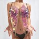 thumbnail image 3 of Camiseta sin mangas con espalda descubierta para mujer, sujetador, collar de cadena para el cuerpo, borlas, fiesta, Ji Jiepai, cadena personalizada para ropa corporal, 3 of 5