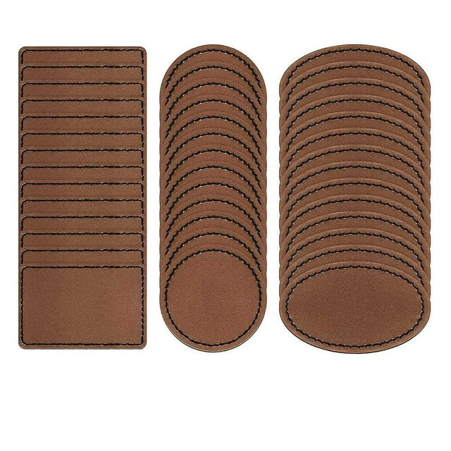 90 parches de cuero sintético para sombreros, parches de cuero sintético para planchar, parches rústicos de cuero sintético para Jack