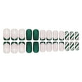 thumbnail image 5 of YTTAL Christmas Press On Nails Short Almond Green Fake Nails - False Nails with Designs White Snowflake Full Cover Matte Glue On Acrylic Nails for Women 24 Pcs, 5 of 5