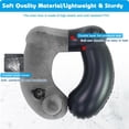 thumbnail image 3 of GHSDFBB 2 Pack Self-Inflatable Neck Travel Pillow with Compact Bag and Washable Cover for Sleeping Airplane Soft Velvet Pillow for Long Flight Neck Cushion for Head Support Car Home Office, 3 of 7