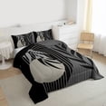 thumbnail image 3 of Homewish Tree Leaves Bedding Comforter Set 2pcs for Boys Girls,Minimalist Geometric Stripes Lines Twin Comforter Sets Microfiber,Retro Vintage Aesthetic Breathable Bedding Set, 3 of 8
