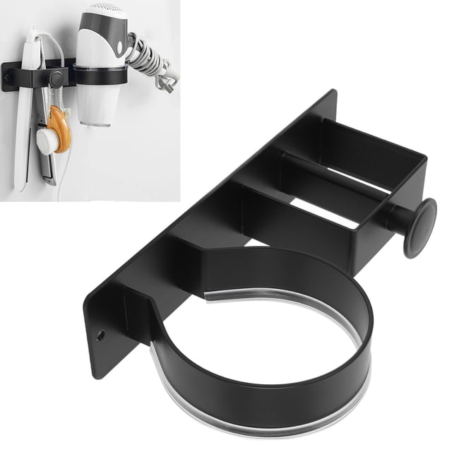 Organizador de Alisador de Cabello Montado en la Pared, Soporte para el Secador de Cabello A Prueba de óxideo de aluminio moderno para baño