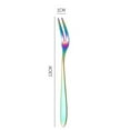 thumbnail image 2 of LEFU Stainless Steel Fruit Forks Set of 6, Mini Food Pick for Cake Dessert Sushi Snack, 13cm Cocktail Party Appetizer Sticks, Rust-Resistant Picker (Multicolor), 2 of 10