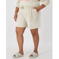 thumbnail image 4 of Hanes Women's Garment Dyed French Terry Shorts, 5" (Plus Size) Pebblestone 4X, 4 of 6