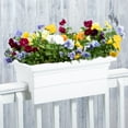 thumbnail image 3 of Root & Vessel Countryside Railing Planter, White, 24", 3 of 5