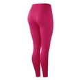 thumbnail image 3 of Frontwalk High Waisted Leggings for Women Yoga Workout Biker Athletic Pant Fitness Jogger Compression Tights with Pocket Pink S, 3 of 3