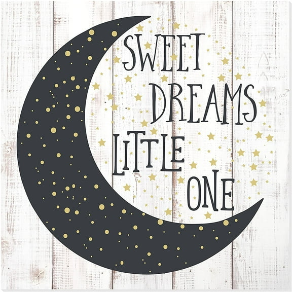 Sweet Dreams Little One Rustic Wood Wall Sign 12x12