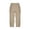 Beige, variant on Women's 7/8 High Waisted Stretch Capris with Pockets Khaki S