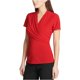 thumbnail image 2 of DKNY Blusa con pliegues laterales para mujer, rojo, extragrande DKNY Pull-over, 2 of 2