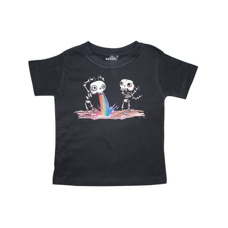 

Inktastic Skeleton Pukes Rainbow Gift Toddler Boy or Toddler Girl T-Shirt