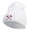 White, variant on Firemen Axe Embroidered 12 Inch Long Knitted Beanie - Birch OSFM