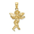 thumbnail image 4 of 14K Yellow Gold Guardian Angel Pendant Charm, Polished, 29.1 mm, 4 of 6