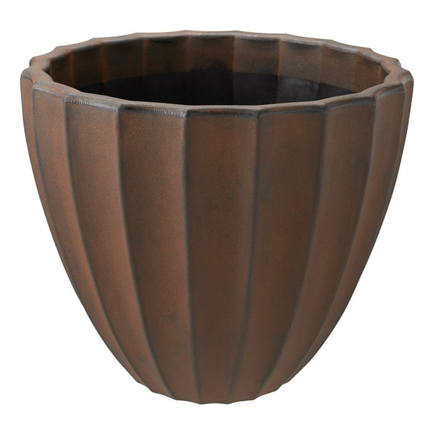 Better Homes & Gardens 16" Northcroft Round Fluted Planter Walmart