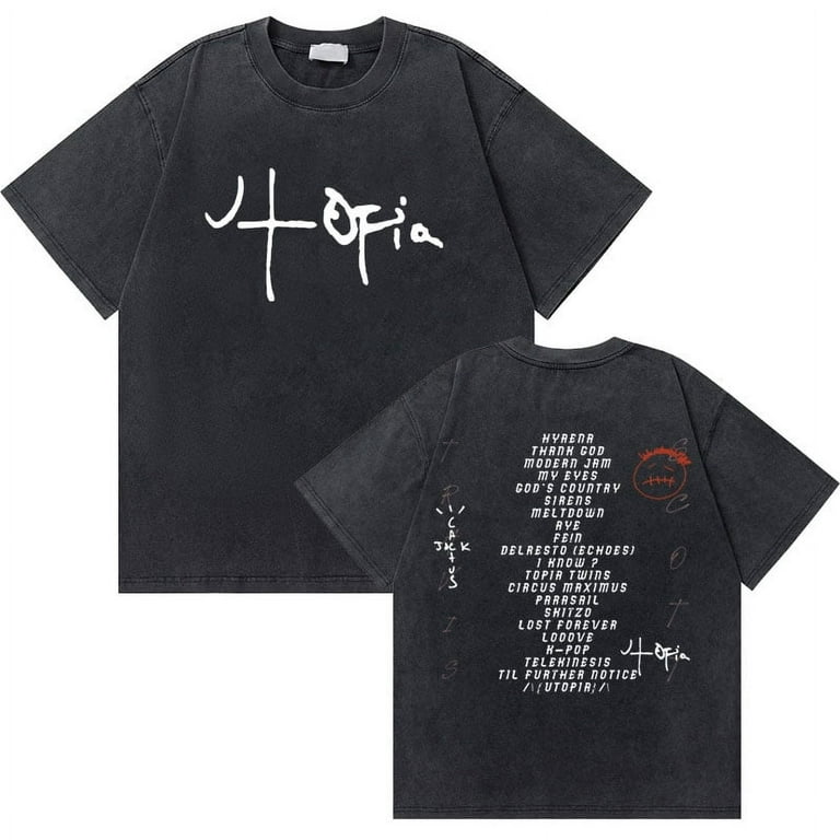 Utopia Cactus Jack Fin Print T-Shirt Vintage Washed Cotton T-Shirt for Men  and Women - Walmart.com