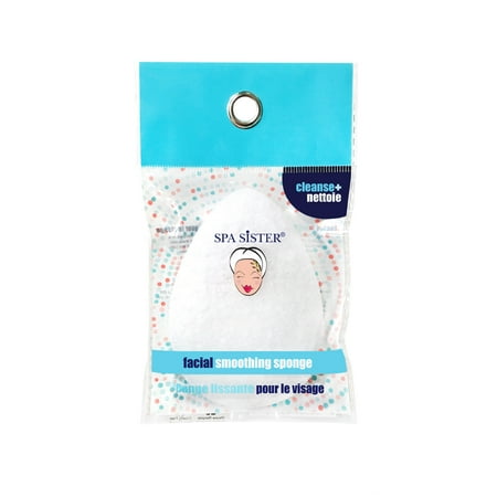 - (2 Pack) Spa Sister Facial Smoothing Teardrop Sponge, White