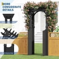 thumbnail image 6 of Gaderth Wooden Garden Arbor with Gate and Trellis, Wedding Arch for Ceremony, Wood Trellis for Plant Climbing and Plant Stand for Yard Garden Decor, 6 of 7