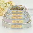 thumbnail image 2 of Beirui Soft PU Leather Dog Collar Personalised Name Tag with Alloy Buckle, 2 of 14