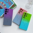 thumbnail image 3 of Funda para teléfono móvil Samsung S23 con banda de color dual con degradado magnético S22Ultra, película para lente 24plus suave, 3 of 5