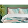 thumbnail image 2 of Ambesonne Abstract Duvet Cover Set, Swirly Feel Marble Pattern, Twin, Seafoam Grey Teal, 2 of 4