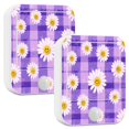 thumbnail image 2 of 2 Pack LED Sensor Night Light Motion 3 Modes for Stairway Bedroom Living Room Happy Daisies on Purple, 2 of 7