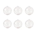 thumbnail image 6 of Clear Fillable Plastic Christmas Ornament Balls Set of 6 Transparent DIY Hanging Baubles for Xmas Tree Wedding Party Decor, 6 of 6