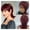 Red, variant on Trendy Black Short Mullet Bob Wig with Bangs - Fluffy Layered Curly Synthetic Hair for Everyday, Party, and Cosplay