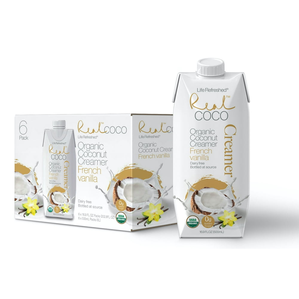 Real Coco Organic Coconut Coffee Creamer French Vanilla 500ml