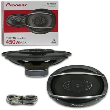 2 Pioneer TS-A6960F 6x9" 450W 4-Way Car Speakers + 2 Boxes + 50ft Wire - NEW