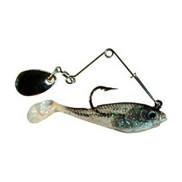 Creme 1.5" Spoiler Spin Shad Swim Bait Lure, Black Back