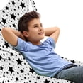 thumbnail image 1 of Star Lounger Chair Bag, Monochrome Illustration of 5 Pointed Star Silhouette Abstract Night Sky Design, High Capacity Storage with Handle Container, Lounger Size, Black White, by Ambesonne, 1 of 5