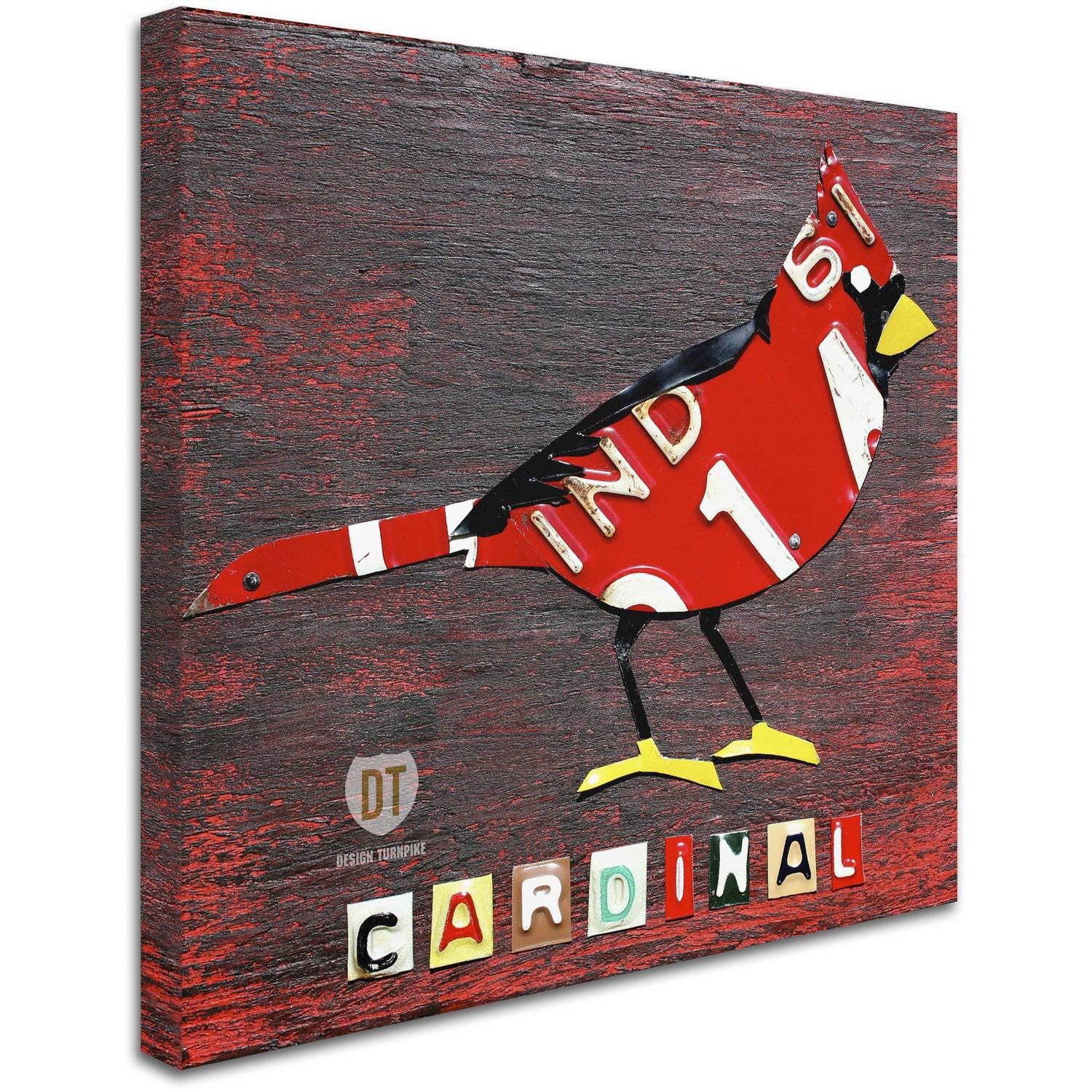 Trademark Fine Art 'Indiana Cardinal' Canvas Art by Design Turnpike
