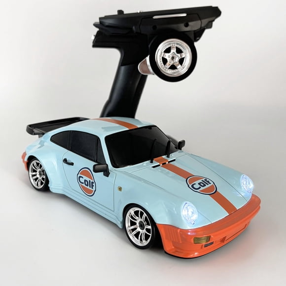 HLSFWDRIVE Voiture de Drift LDRC avec Gyroscope 1/18 Voiture de Drift RC Voiture de Course RWD Passe-Temps RC pour Adulte avec Gyroscope Accélérateur Proportionnel Direction Arbre de Transmission en Métal