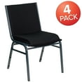 thumbnail image 4 of 4 Pk. HERCULES Series Heavy Duty Black Dot Fabric Stack Chair, 4 of 9