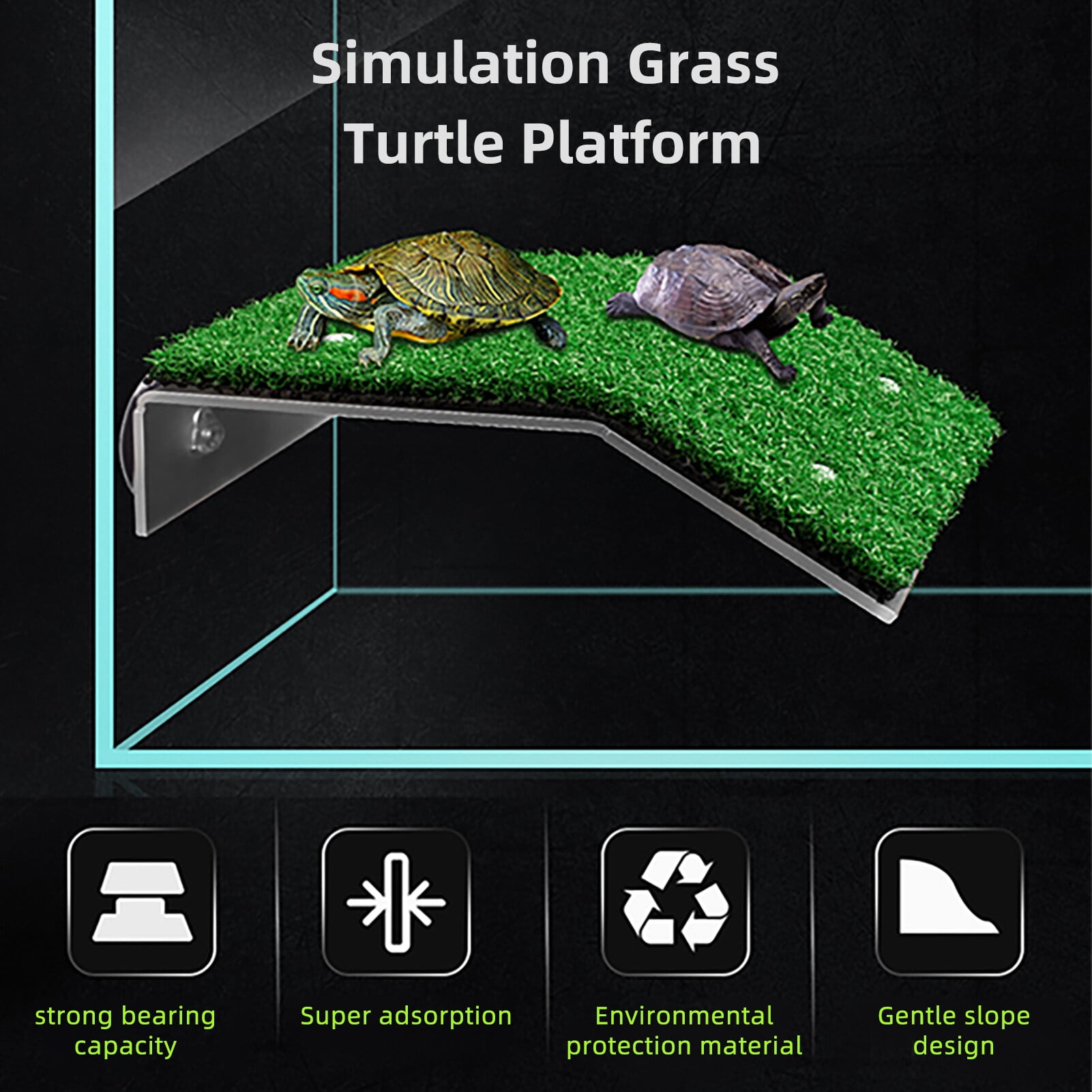 Turtle Ramp Turtle Basking Platform Tortoise Ramp Reptile Ladder Resting Terrace for Aquarium Fish Tank