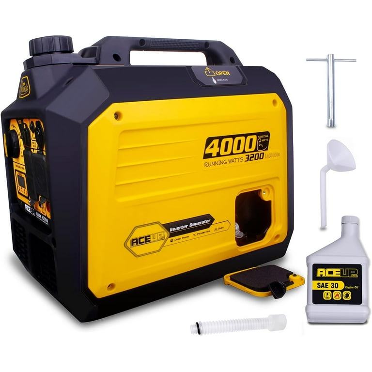 Aceup Energy 4000 Watt Portable Inverter Generator, Gas Powered Generator Quiet for Home, 3500W RV-Ready, EPA Compliant