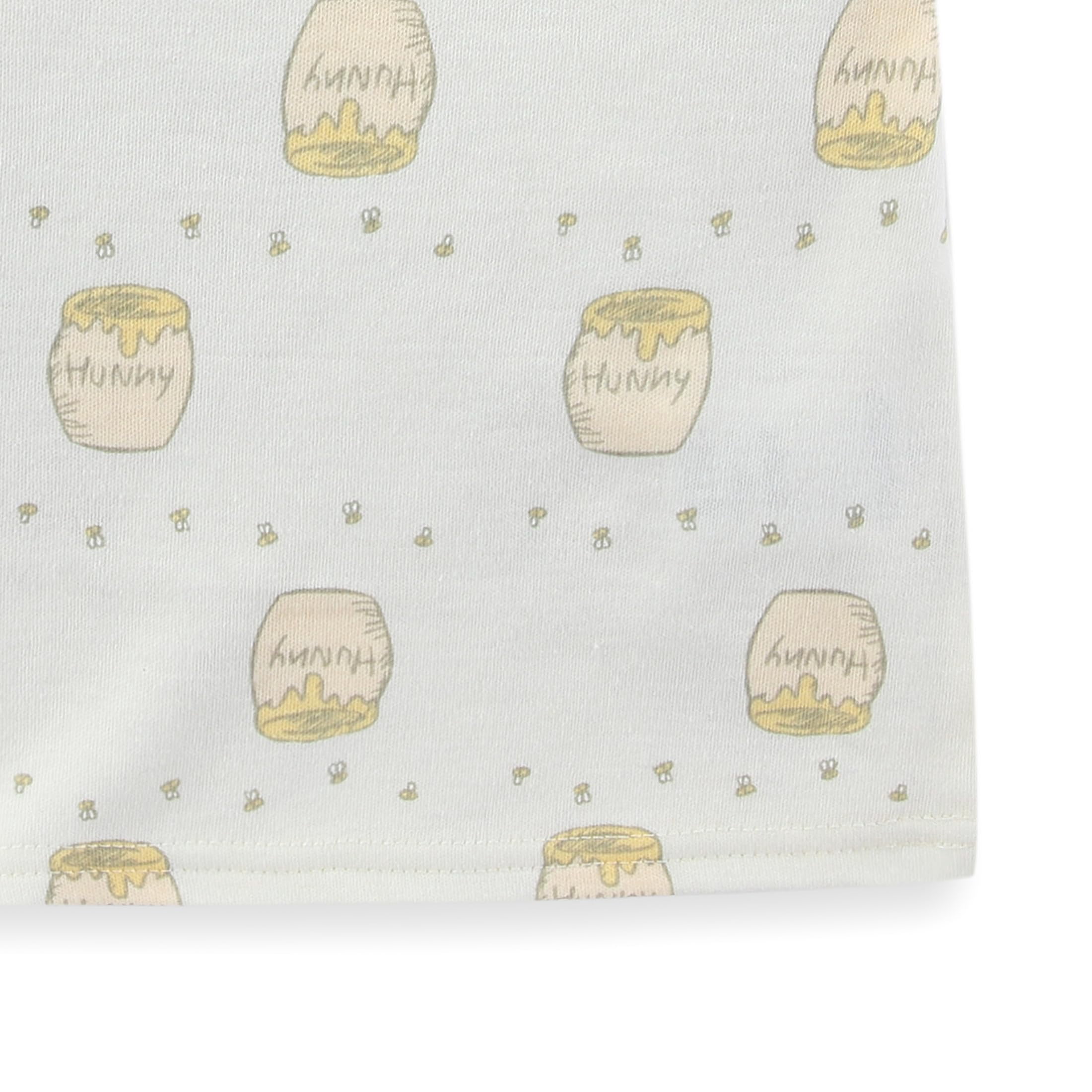 Disney Winnie the Pooh French Terry Shortall Overalls with Shirt (Baby Boys), 2 Piece Set, Sizes 12M-24M