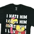 thumbnail image 2 of Hey Arnold I Hate Him, I Love Him Men's Black T-Shirt (Small), 2 of 4