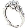 thumbnail image 2 of 3/8 Carat T.W. Diamond Single Halo Cluster 10kt White Gold Engagement Ring, 2 of 4