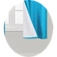 thumbnail image 2 of Gorgeous Home Linen 3-Piece Solid Blackout Grommet Kitchen Curtain Set with Two 28x24in Tiers and One Matching 54x14in Valance Aqua Turquoise, 2 of 5