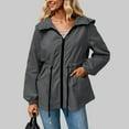 thumbnail image 5 of Fiaer,Oversized Full Zip Hooded Jackets for Women,Women's Drawstring Loose Fit Windproof Tops,Ladies Long Sleeve Lightweight Outerwear with Pockets Grey S, 5 of 9