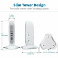 thumbnail image 4 of Tripp Lite Surge Protector Tower 5-Outlet 3 USB Ports 6ft Cord 5-15P White (tlp66usb), 4 of 8
