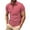 Red, variant on Mens Short Sleeve Button Up Summer Casual Solid Color Sports Shirt Short Sleeved Lapel Shirt