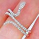 thumbnail image 3 of Anillo de serpiente para mujer con microconjunto de diamantes brillantes y circonitas, talla 8, 3 of 5