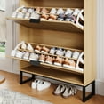 thumbnail image 3 of YouTrend Shoe Storage Cabinet,Shoe Rack for Entryway with 2 Flip Drawers,Shoes Storage Cabinet Organizer with Metal Legs,Natural, 3 of 8